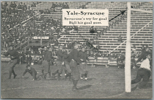 YALE SYRACUSE SPORT GAME ANTIQUE POSTCARD