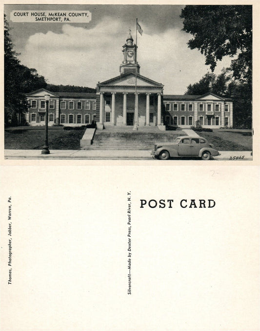 SMETHPORT PA COURT HOUSE McKEAN COUNTY ANTIQUE POSTCARD