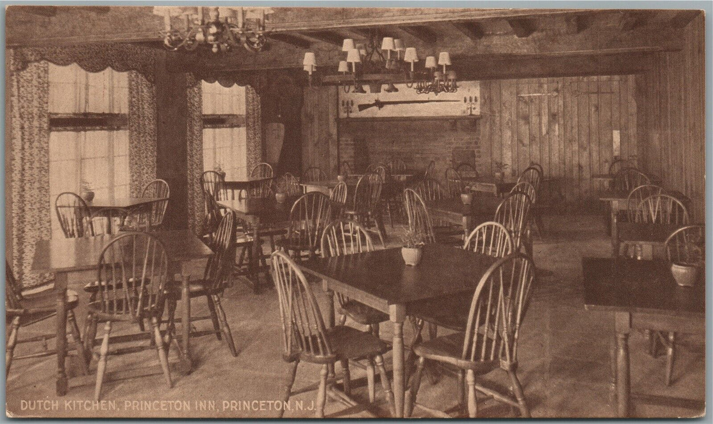 PRINCETON NJ INN DUTCH KITCHEN ANTIQUE POSTCARD