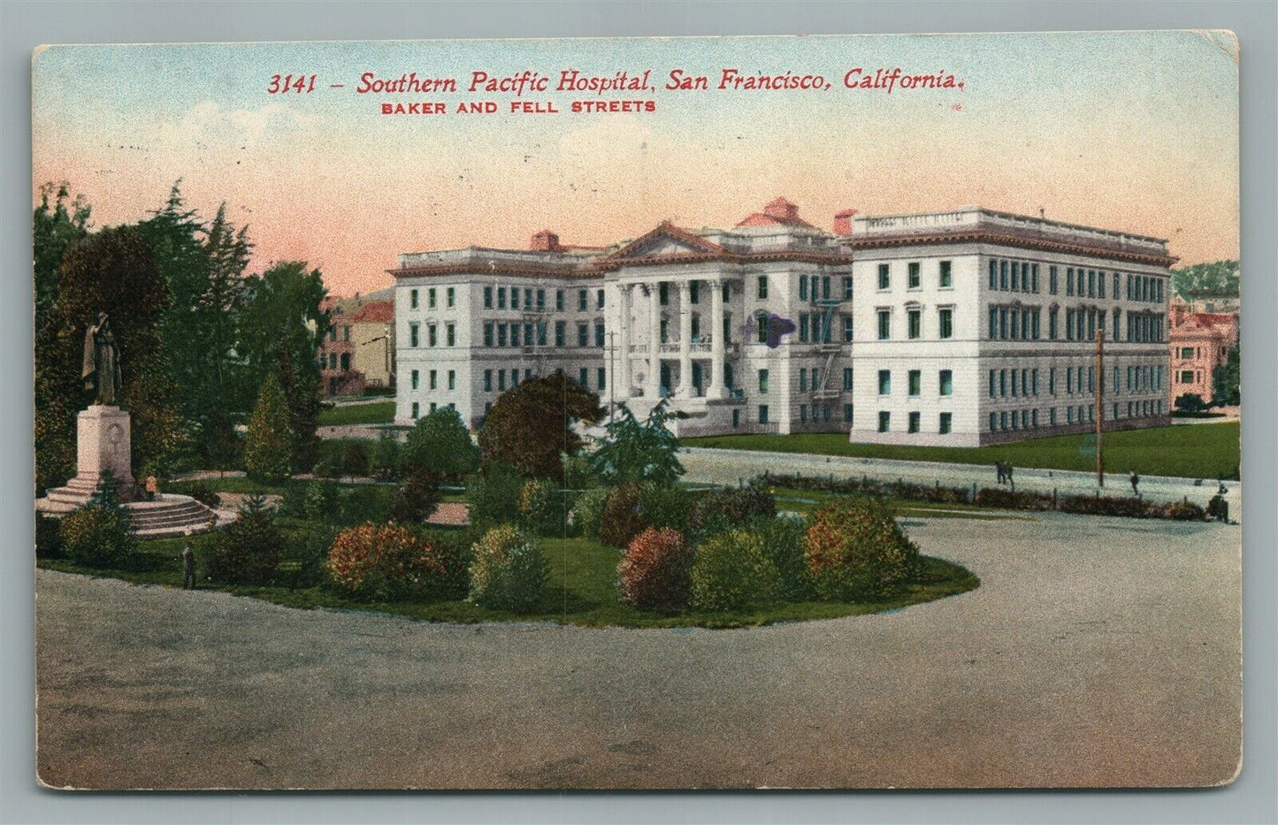 SAN FRANCISCO CA SOUTHERN PACIFIC HOSPITAL ANTIQUE POSTCARD