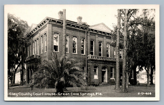 GREEN COVE SPRINGS FL CLAY COUNTY COURT HOUSE VINTAGE REAL PHOTO POSTCARD RPPC