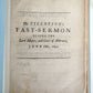 1690 Dr. TILLOTSON's FAST SERMON before LORD MAYOR antique in ENGLISH