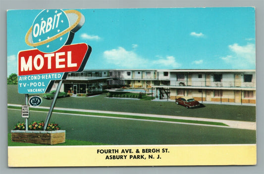 ASBURY PARK NJ FOURTH AVE. & BERGH ST. VINTAGE POSTCARD
