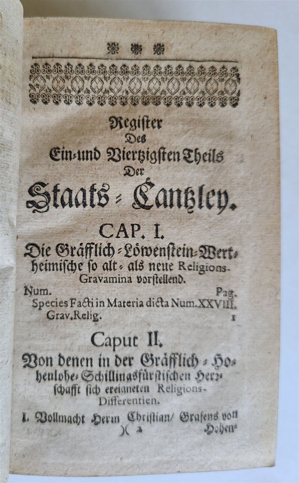 1723 Europaischen Staats-Cantzley antique VELLUM BOUND