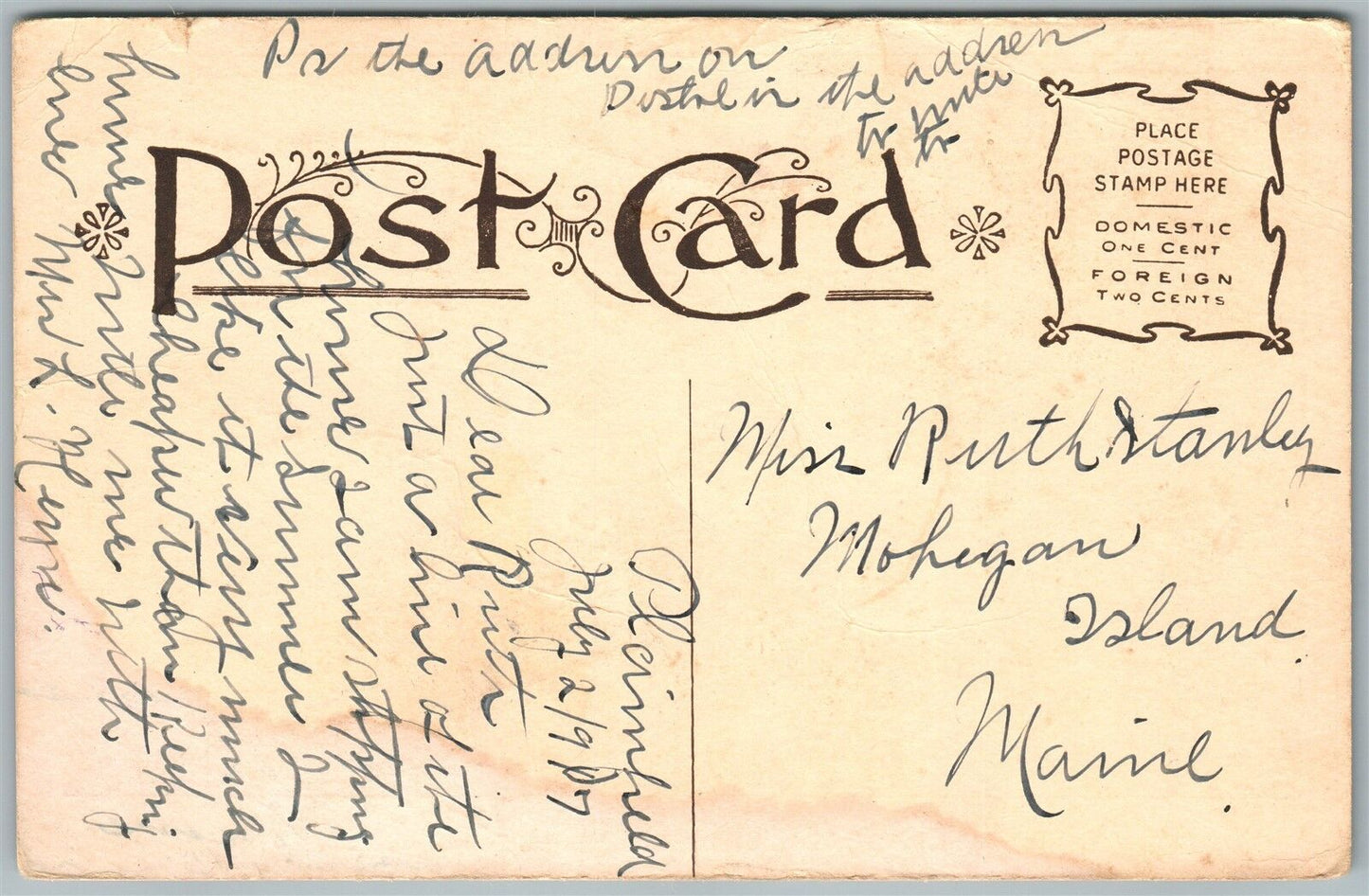 PLAINFIELD NJ TRUELL INN PARK AVE. & EIGHTH STREET ANTIQUE POSTCARD