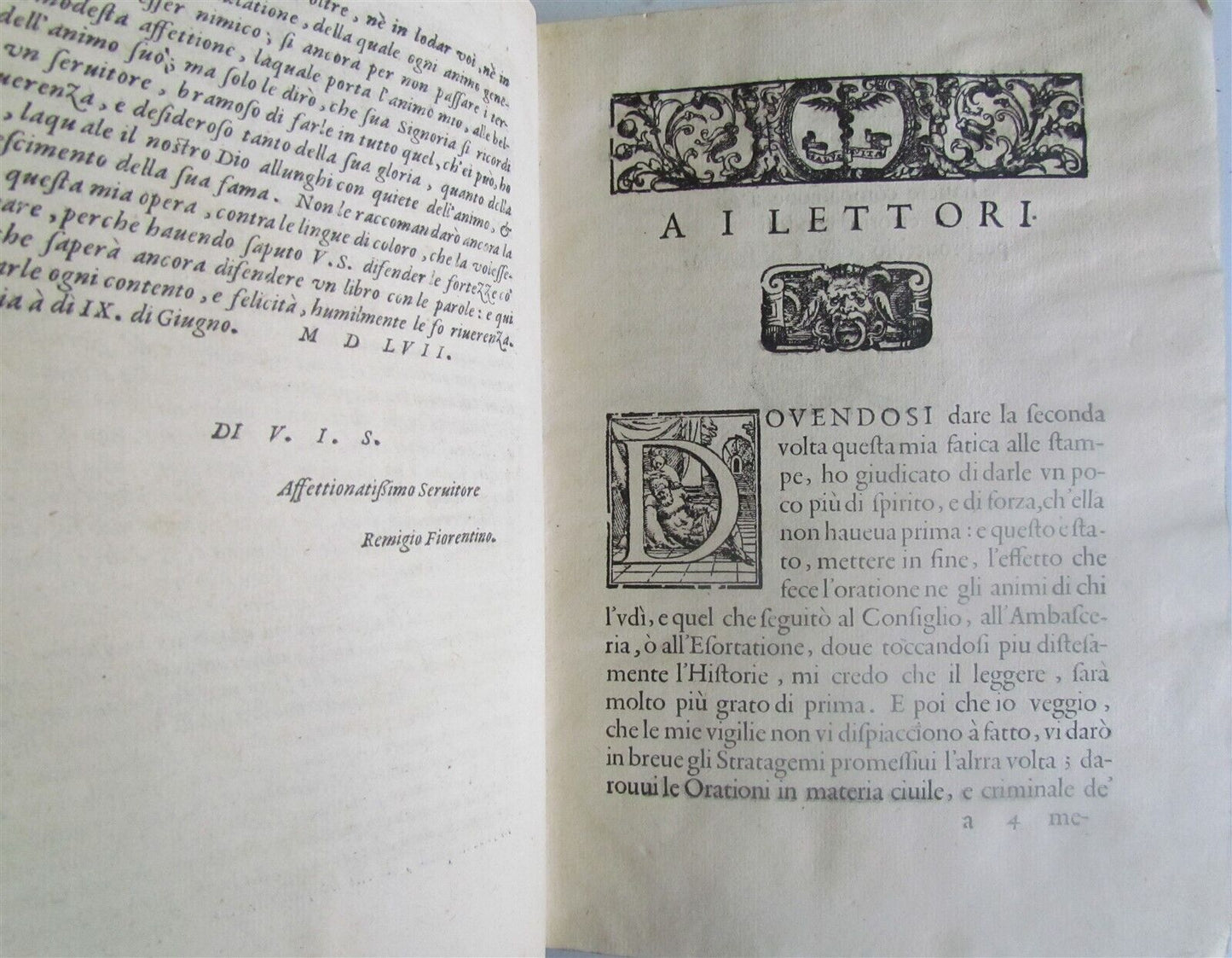 1585 MILITARY ORATIONS by Remigio Nannini in ITALIAN antique 16th CENTURY RARE