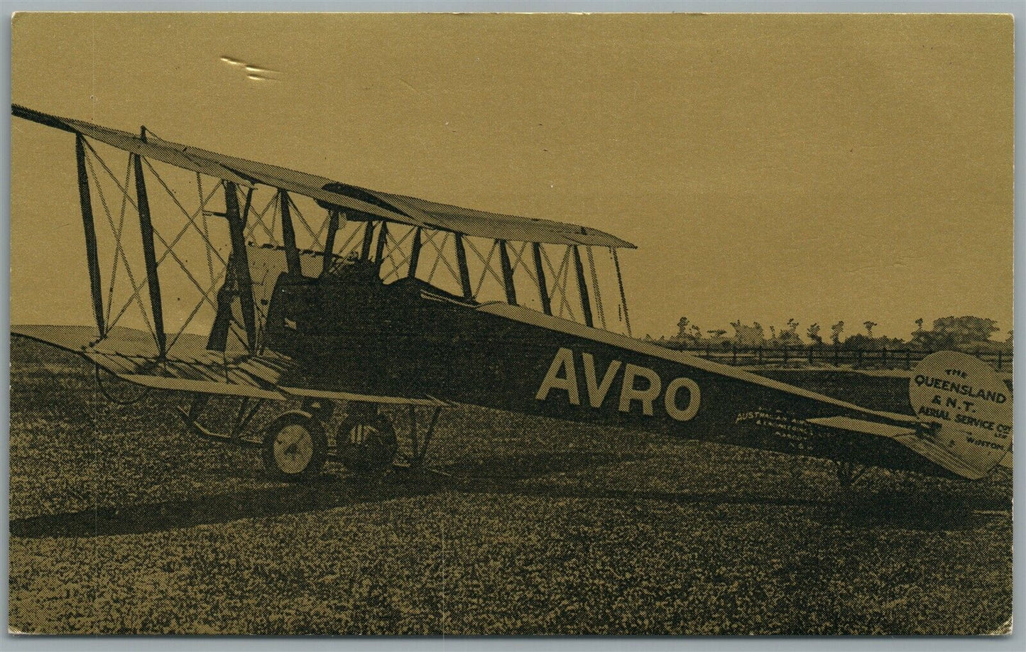 QUANTAS AIRWAYS AIRPLANE AUSTRALIA 1921 ANTIQUE POSTCARD
