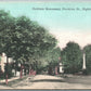 HIGHTSTOWN NJ STOCKTON STREET SOLDIER'S MONUMENT ANTIQUE POSTCARD w/ CORK CANCEL