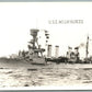 MILITARY SHIP U.S.S. MIWAUKEE VINTAGE REAL PHOTO POSTCARD RPPC