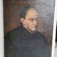 17th-18th century PORTRAIT of FRANCIS BORGIA OIL on CANVAS 17 x 22" antique