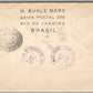 BRAZIL to NEW YORK USA 1948 VINTAGE COVER w/ STAMPS