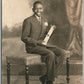 AFRICAN AMERICAN BOY ANTIQUE REAL PHOTO 4.5 x 6.5"