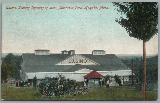 HOLYOKE MA CASINO ANTIQUE POSTCARD