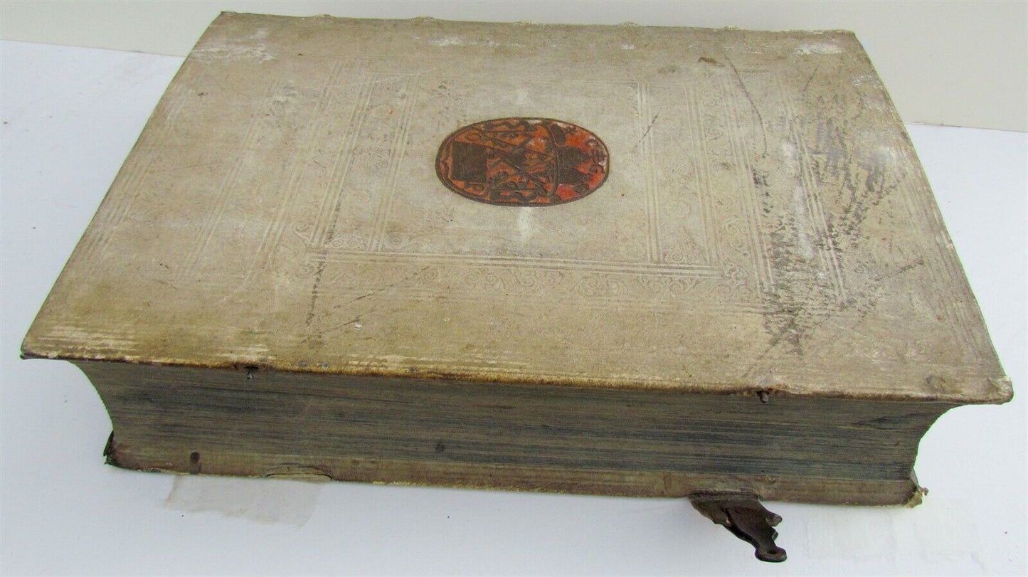 1703 BLIND-STAMPED PIGSKIN BOUND ANTIQUE FOLIO by Josephi Mansi Vol.4