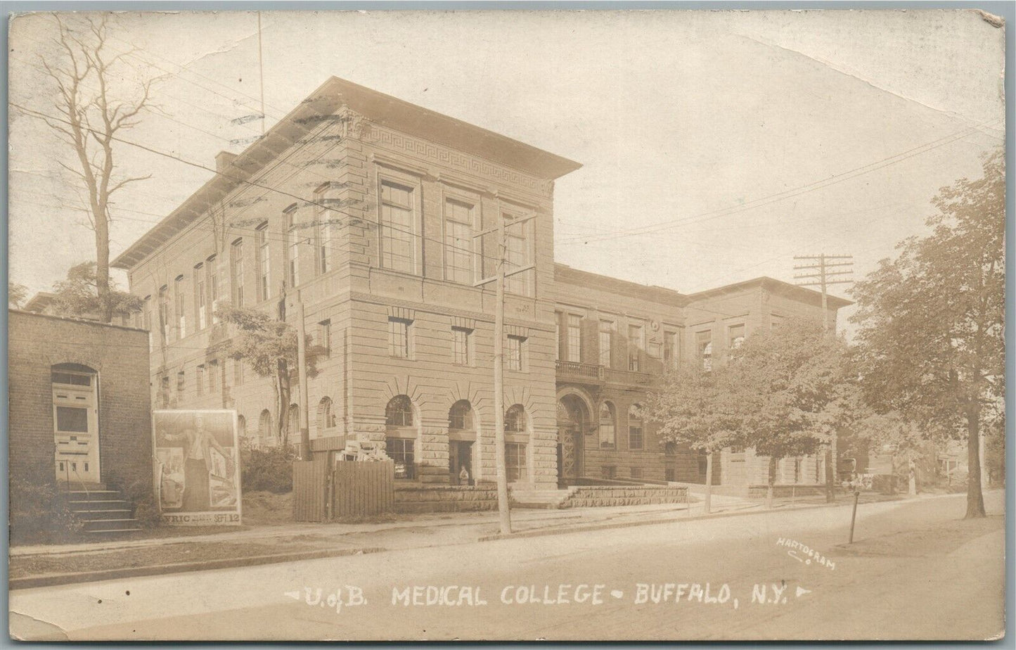 BUFFALO NY MEDICAL COLLEGE ANTIQUE REAL PHOTO POSTCARD RPPC