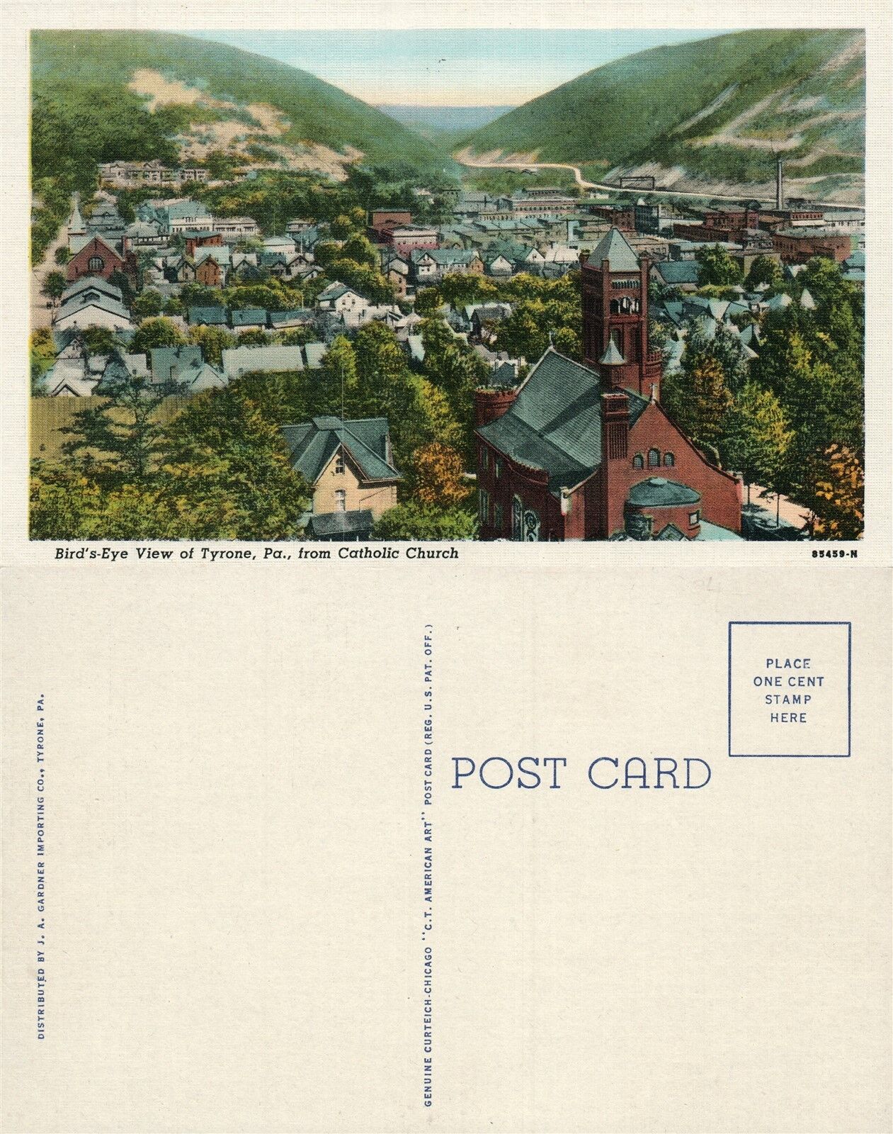 TYRONE PA VINTAGE POSTCARD