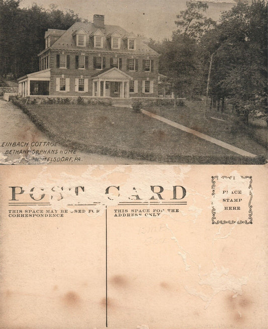 WOMELSDORF PA LEINBACH COTTAGE BETHANY ORPHANS HOME ANTIQUE POSTCARD
