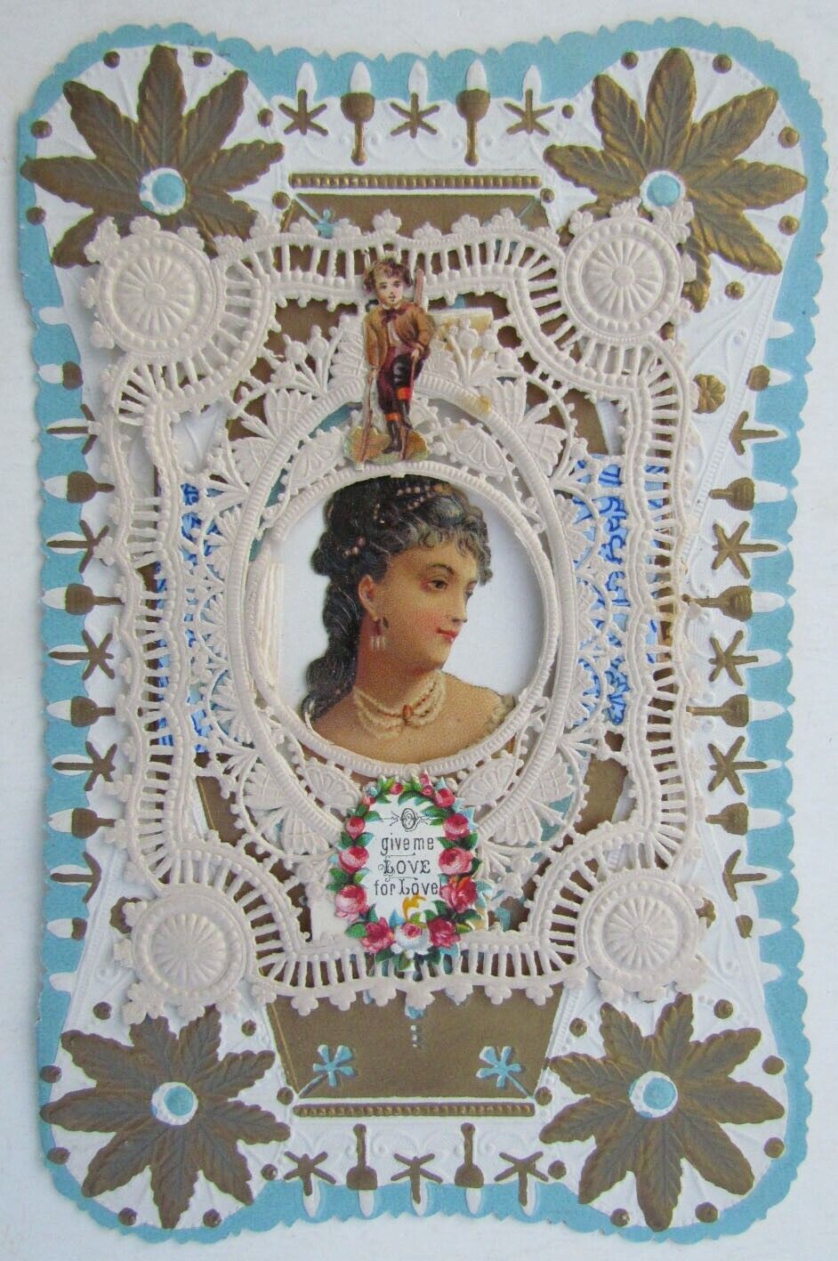 DECORATIVE DIMENTIONAL ANTIQUE POSTCARD