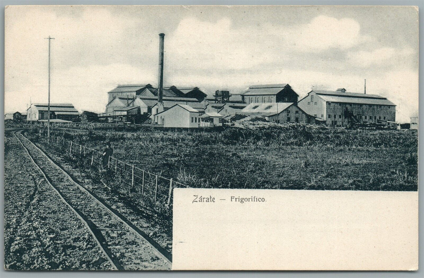 ARGENTINA ZARATE FRIGORIFICO ANTIQUE POSTCARD