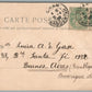 SUD ALGERIEN ANTIQUE POSTCARD w/ STAMPS