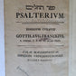 1738 PSALTERIUM in HEBREW Sepher Tehilim ANTIQUE Judaica PSALM BOOK Bible