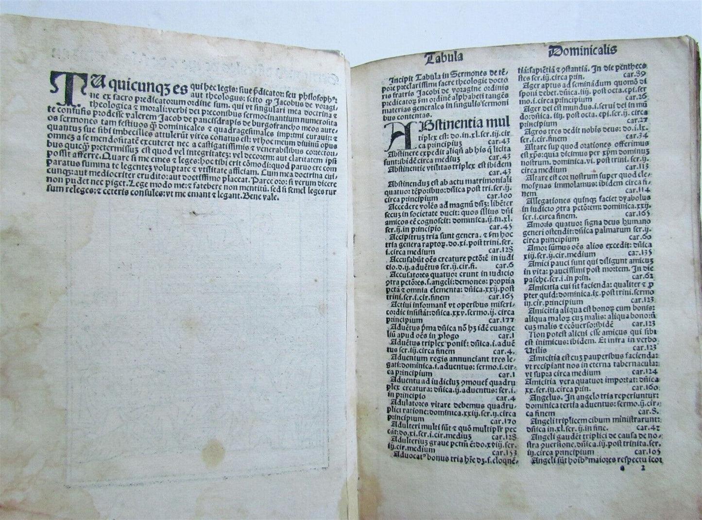 1499 INCUNABULA Sermones de sanctis by Jacobus de Voragine INCUNABLE ANTIQUE