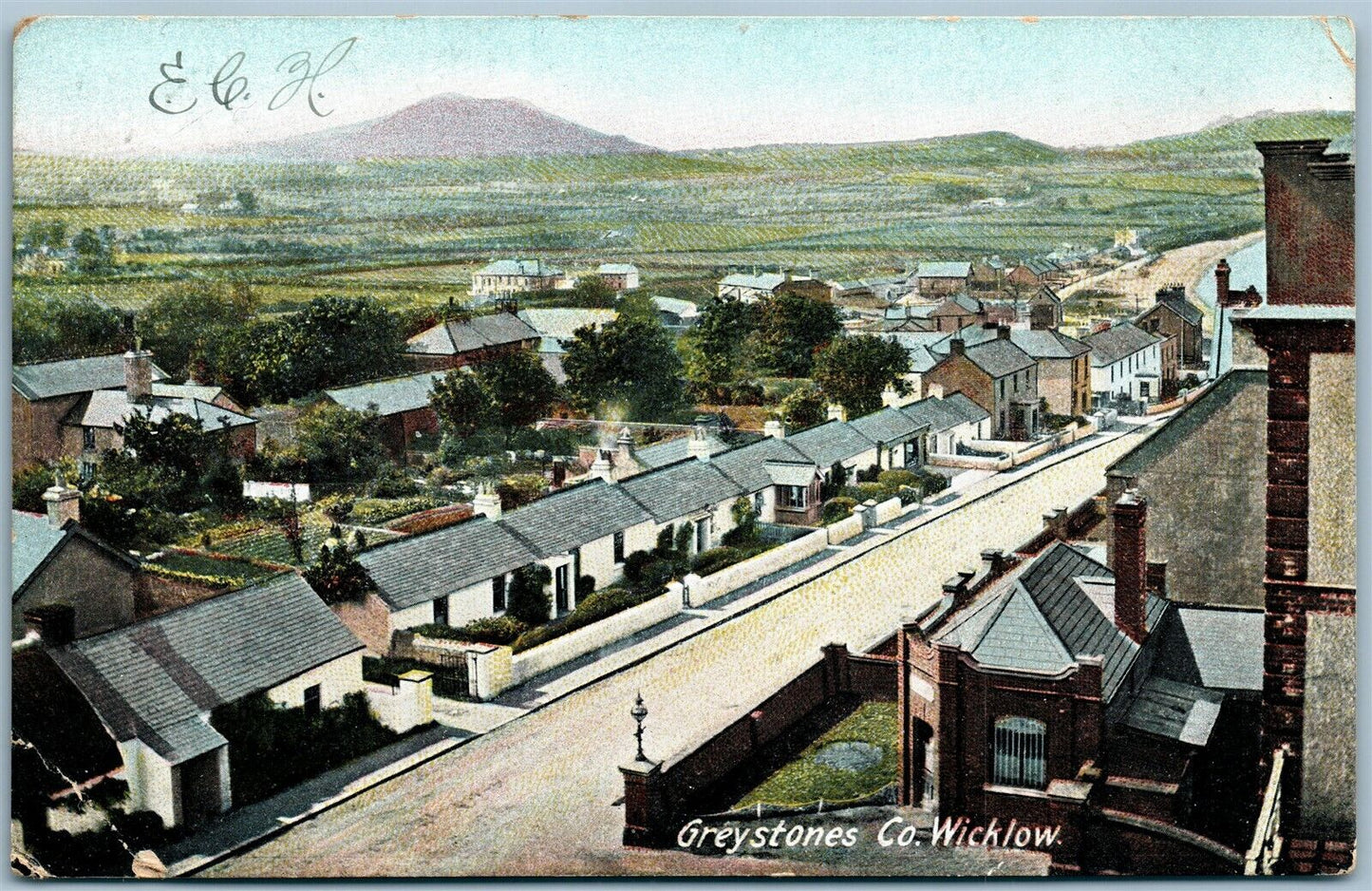 WICKLOW IRELAND GREYSTONES CO. ANTIQUE POSTCARD