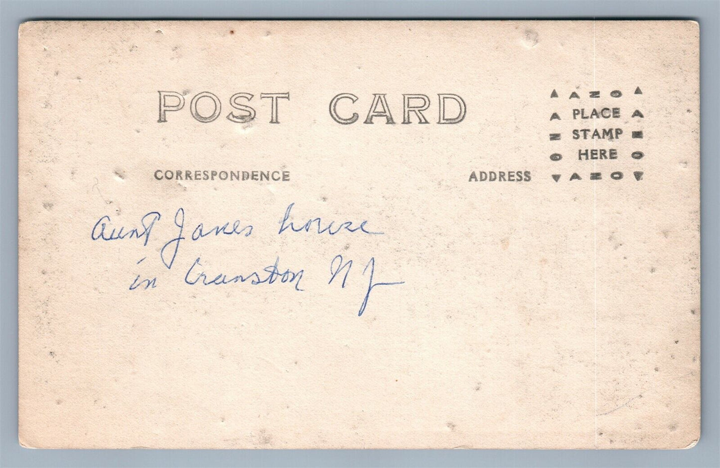 CRANSTON NY STREET SCENE ANTIQUE REAL PHOTO POSTCARD RPPC