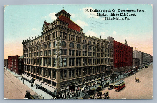 PHILADELPHIA PA N. SNELLENBURG & CO. DEPARTMENT STORE ANTIQUE POSTCARD
