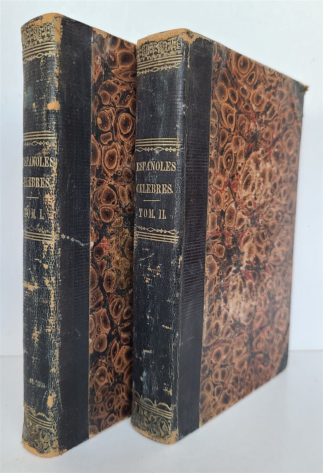 1833 VIDAS de ESPANOLES CELEBRES por DON MANUEL QUINTANA antique SPANISH 2 VOL.