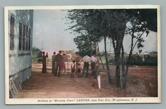 WRIGHTSTOWN NJ ARCHERY AT MORNING CHEER CENTER VINTAGE POSTCARD
