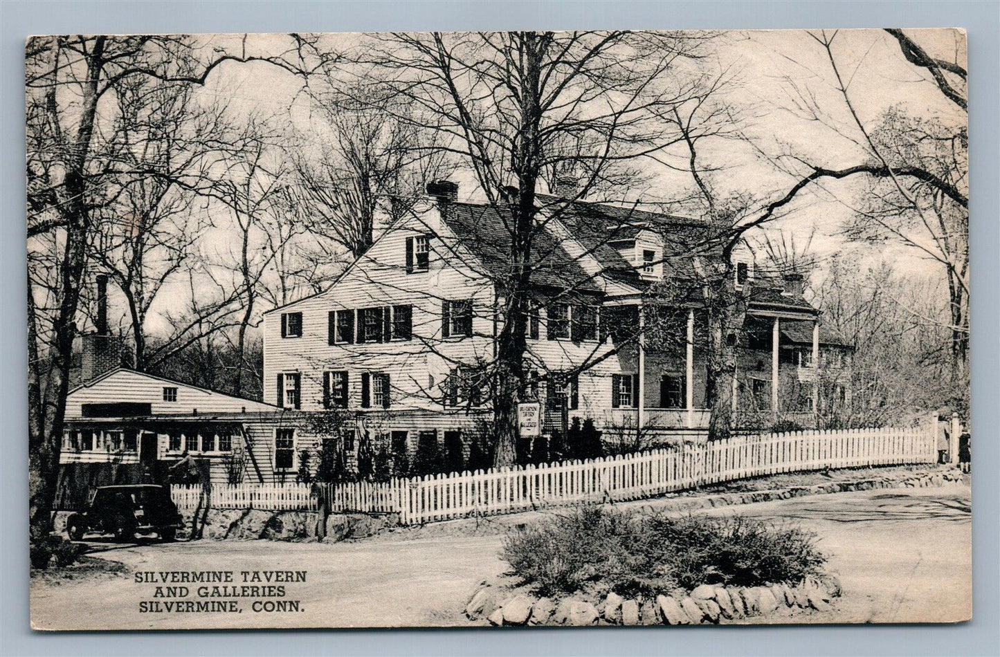 SILVERMINE CT TAVERN & GALLERIES VINTAGE POSTCARD