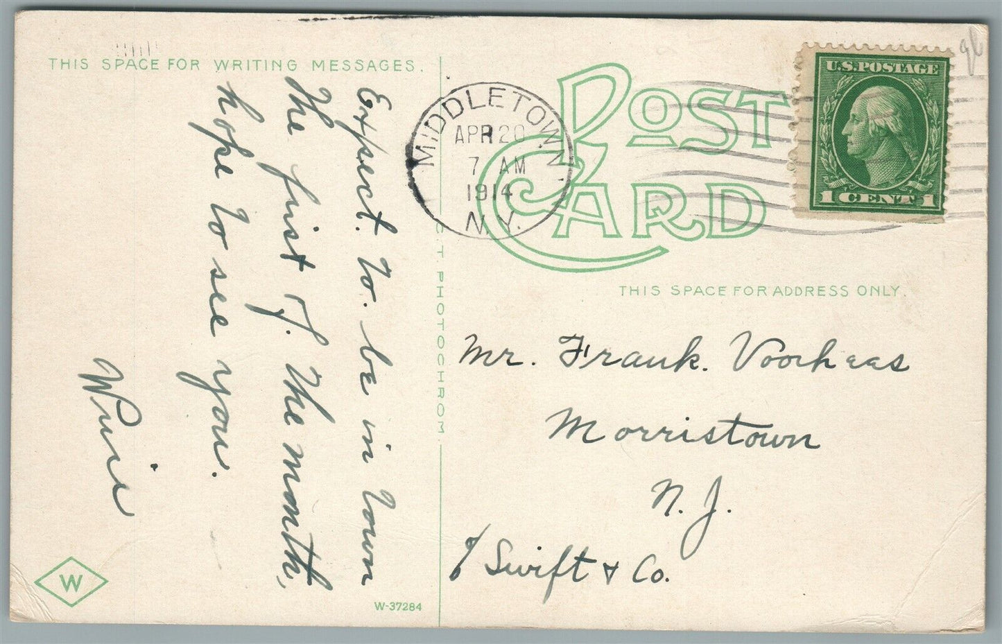 MIDDLETOWN NY JAMES STREET ANTIQUE POSTCARD