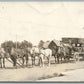 SIX HORSE DRAWN WAGON ANTIQUE REAL PHOTO POSTCARD RPPC