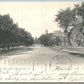 NEW BRUNSWICK NJ LIVINGSTON AVE. UNDIVIDED 1905 ANTIQUE POSTCARD w/ CORK CANCEL