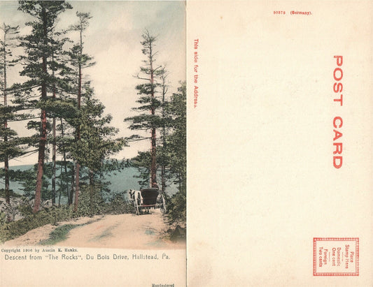 HALLSTEAD PA DU BOIS DRIVE UNDIVIDED ANTIQUE POSTCARD