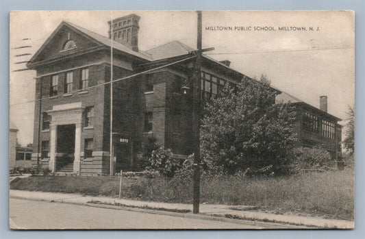 MILLTOWN NJ PUBLIC SCHOOL VINTAGE POSTCARD