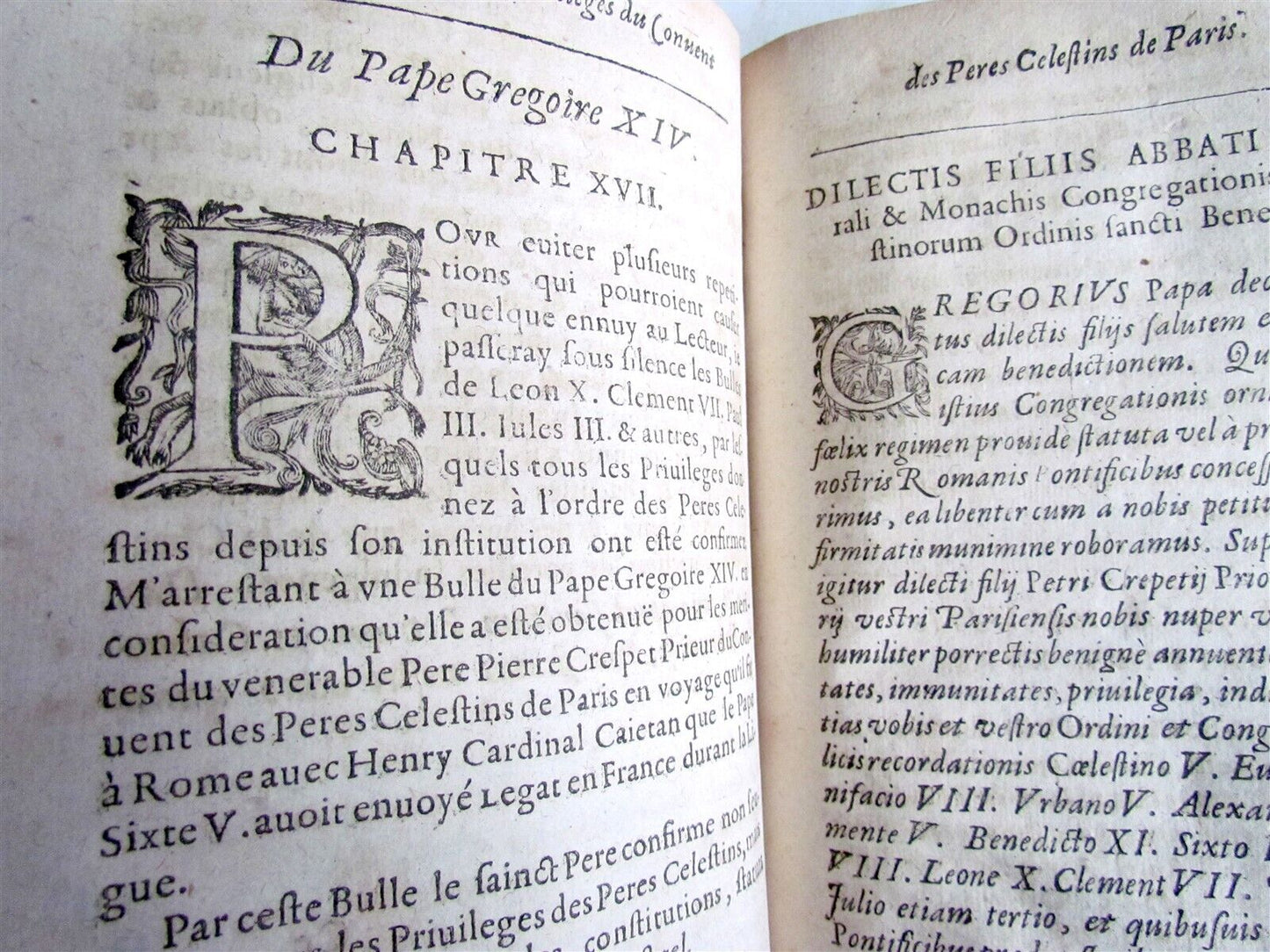 1634 antique Histoire du monastere et convent des Peres in FRENCH