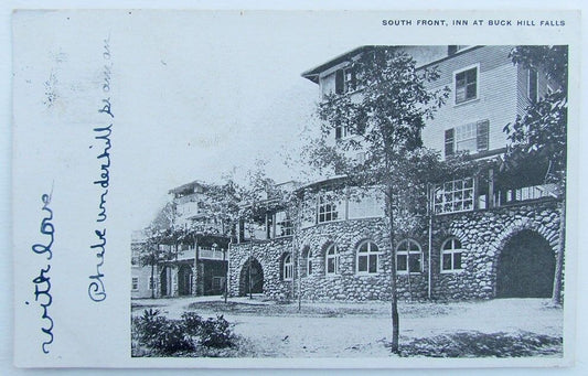 VINTAGE 1904 UNDIVIDED POSTCARD SOUTH FRONT INN AT BUCK HILL FALLS PA