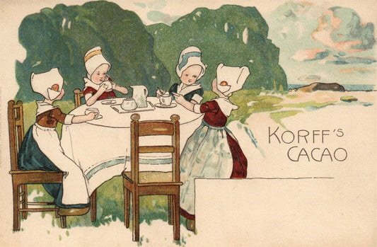 KORFF'S CACAO ADVERTISING ANTIQUE POSTCARD