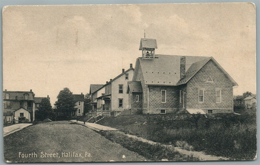 HALIFAX PA FOURTH STREET ANTIQUE POSTCARD