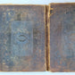 19th century ARABIC EMBOSSED LEATHER BINDING antique ISLAMIC BOOK ILLUSTRATED