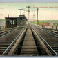 JERSEY CITY HEIGHTS NJ L TRESTLE TO HOBOKEN ANTIQUE POSTCARD railroad railway
