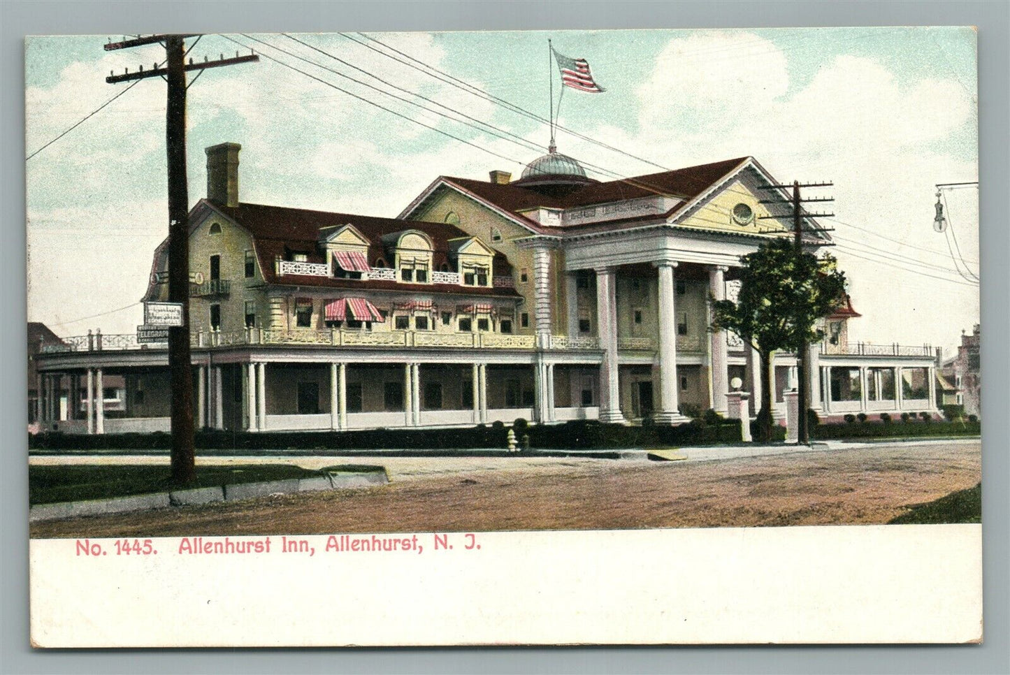 ALLENHURST NJ INN ANTIQUE POSTCARD