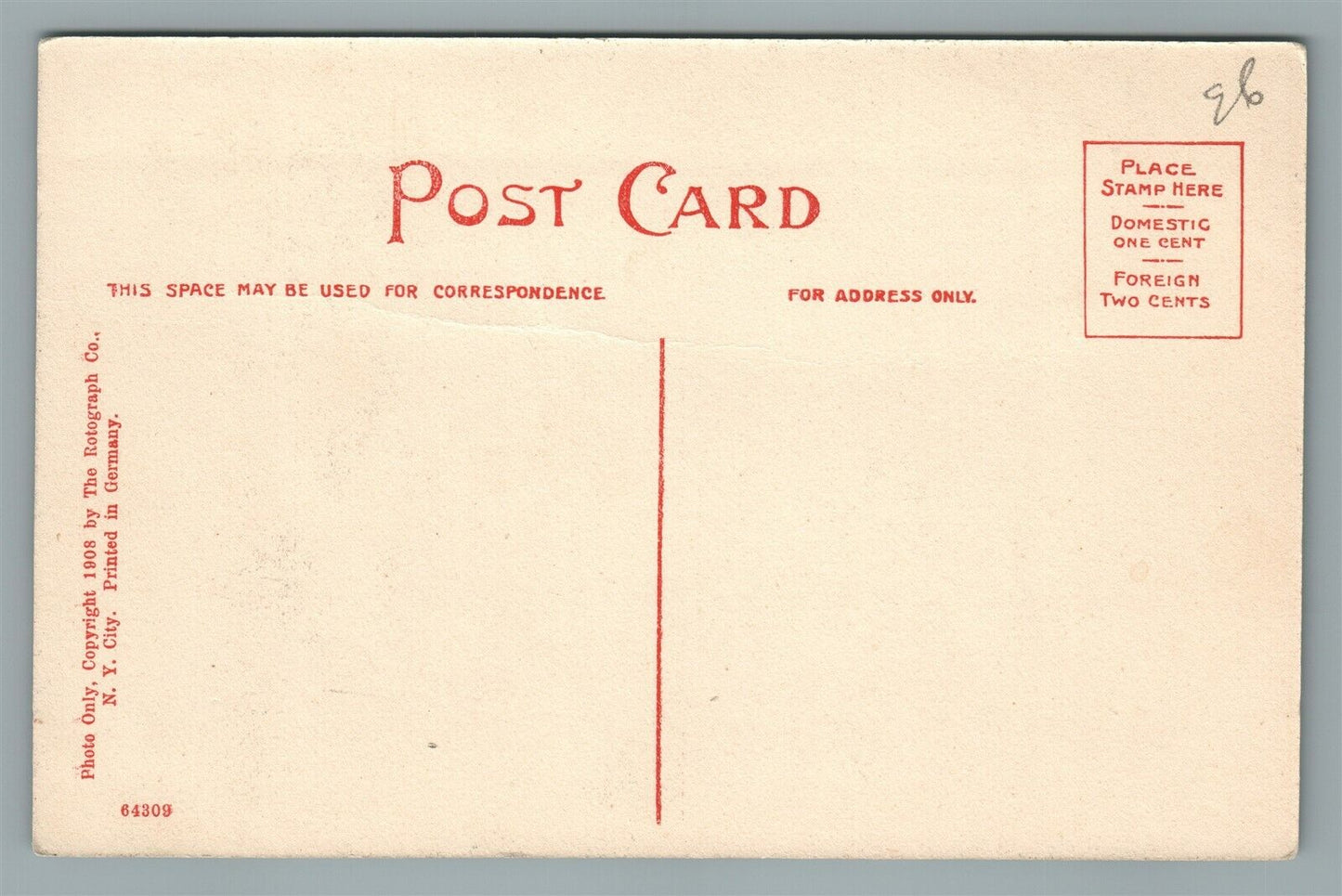 PHILADELPHIA PA HOTEL WALTON LOBBY ANTIQUE POSTCARD