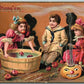 HALLOWEEN 1910 ANTIQUE POSTCARD KIDS w/ SHADOWS