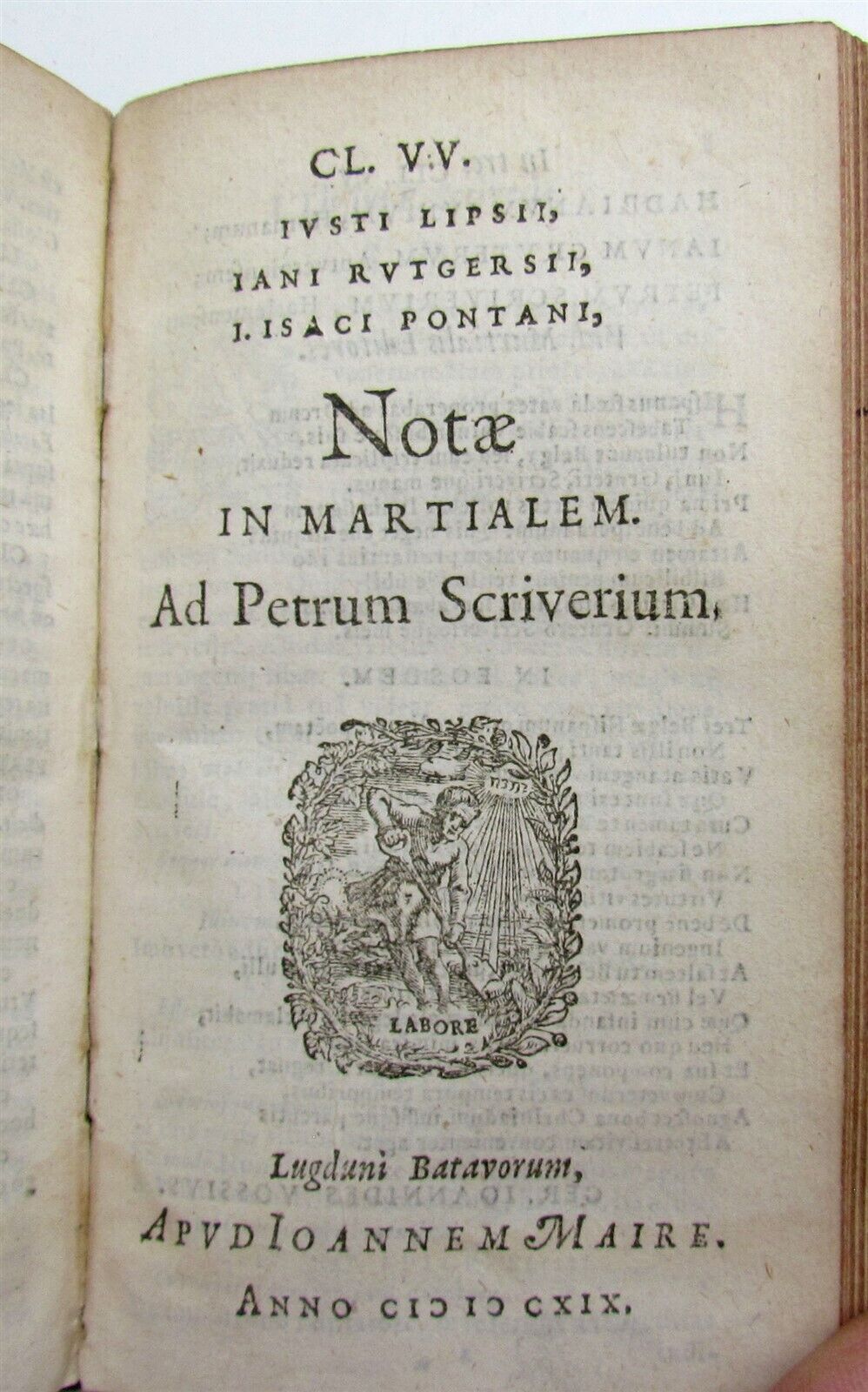 1618 MARTIALIS EPIGRAMMATION ROMAN LIFE VELLUM BOUND ANTIQUE