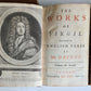 1719 WORKS of VIRGIL in ENGLISH by DRYDEN 3 VOLUMES antique ILLUSTRATED