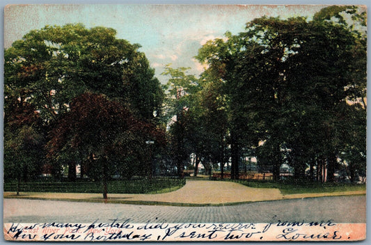 NEW YORK NY EAST RIVER PARK 1907 ANTIQUE POSTCARD