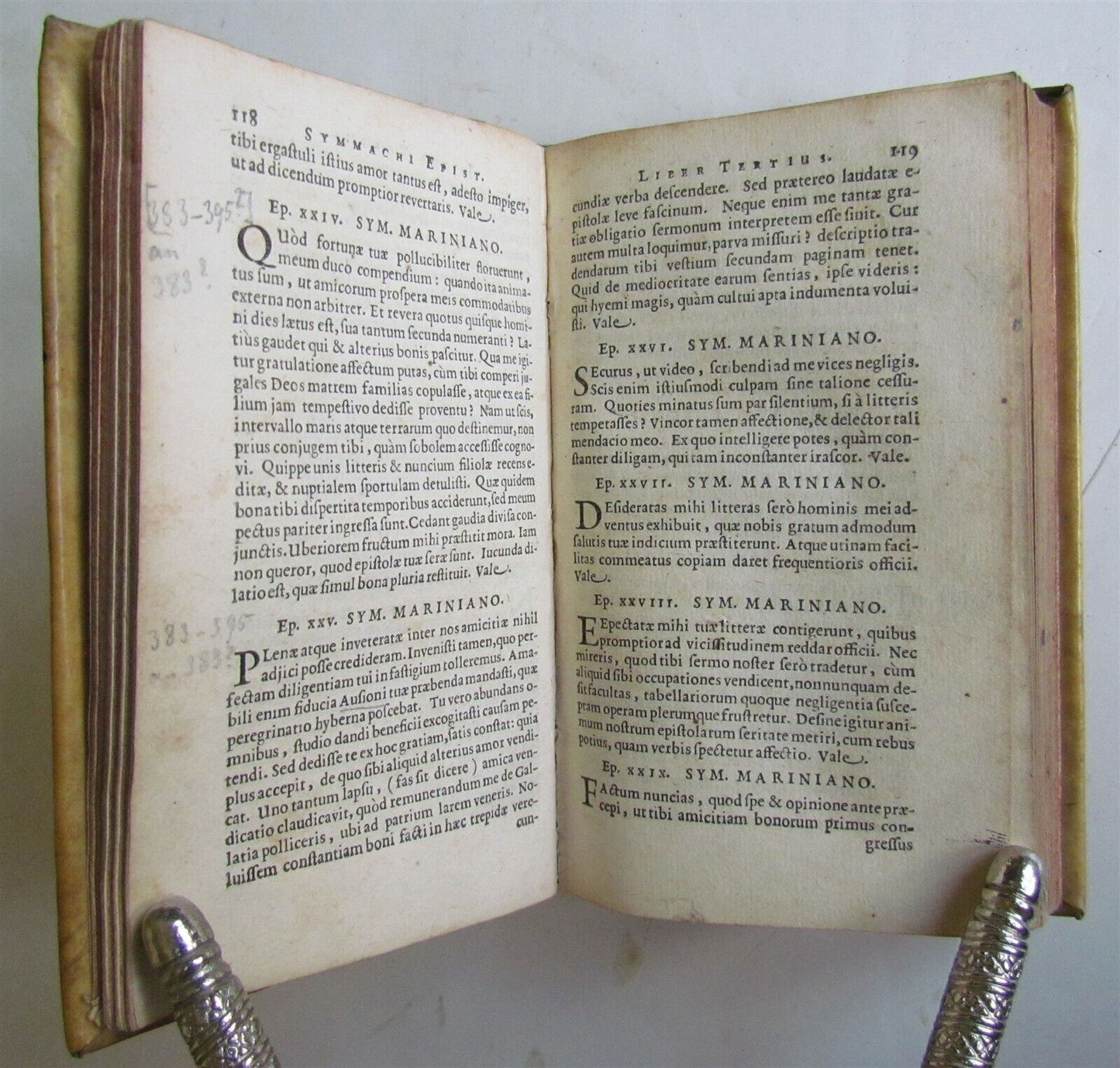 1653 Symmachus Quintus Aurelius Epistolarum antique VELLUM 17th century